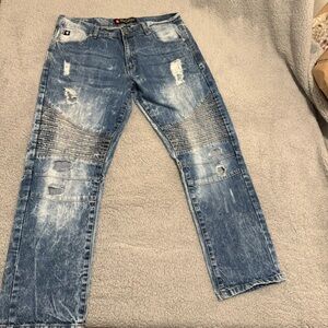 South Pole‎ Blue Jeans Mens Distressed Denim Pants Size 34x30 Hip Hop RN 82628